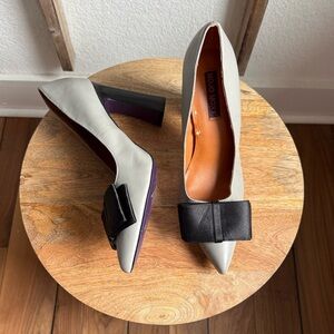 Mojo Moxy Sophia Gray w/ Bow Dress Pumps sz: 9